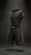 Fight Shorts with Gothic Illustration